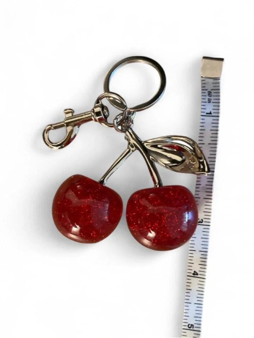 NWOT Red Cherry Keychain Bag Charm